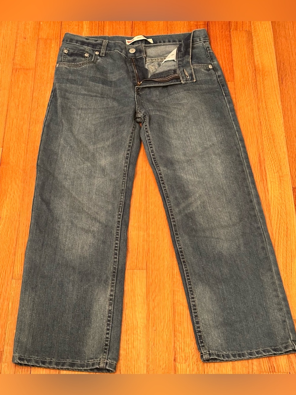 Levi's 505 Regular Fit Husky denim jeans,size 14   33X28 (n)